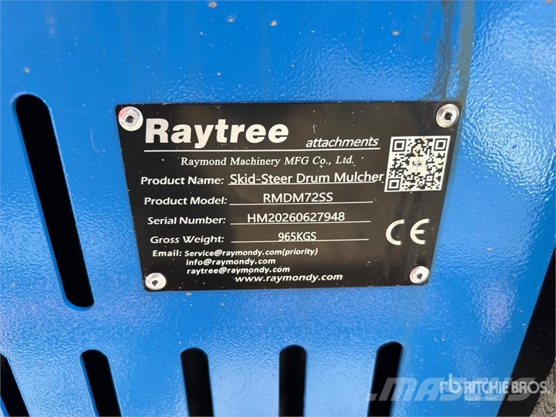  Raytree RMDM72SS 72 in Drum Skid Steer Mulcher (Un Trituradoras forestales