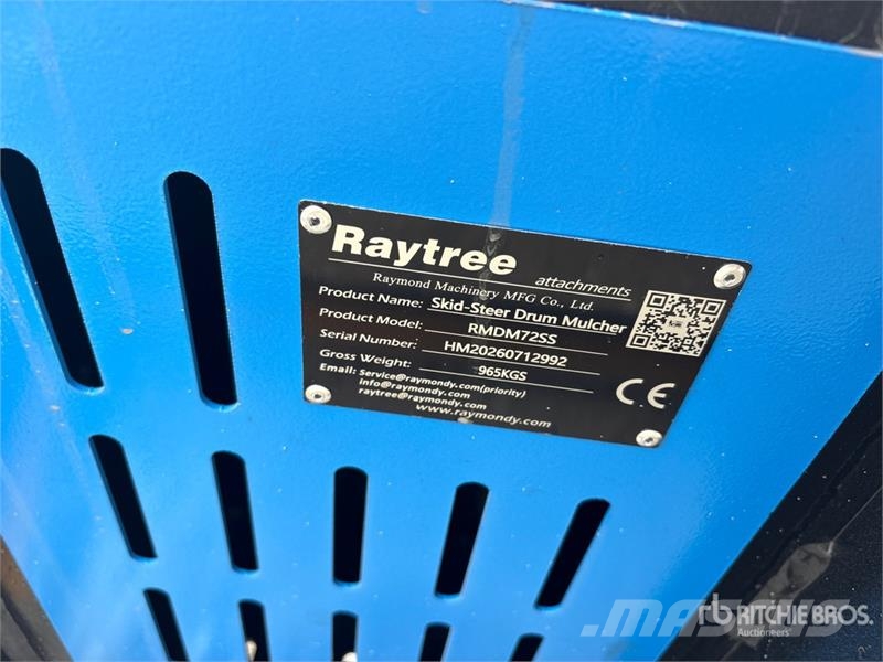 Raytree RMDM72SS 72 in Drum Skid Steer Mulcher (Un 林業覆蓋機