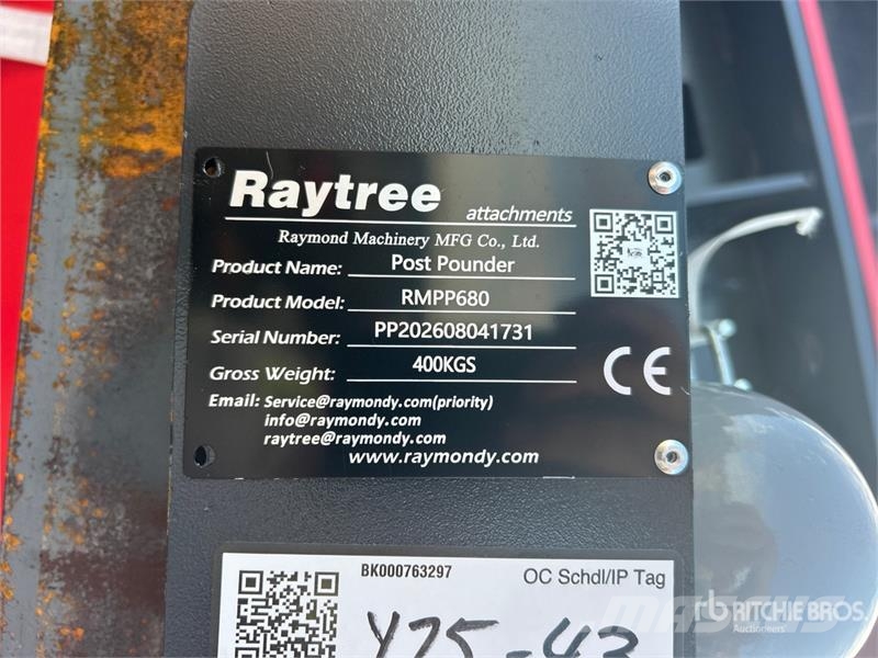 Raytree RMPP680 Skid Steer Post Driver (Unused) Zäune und Zubehör
