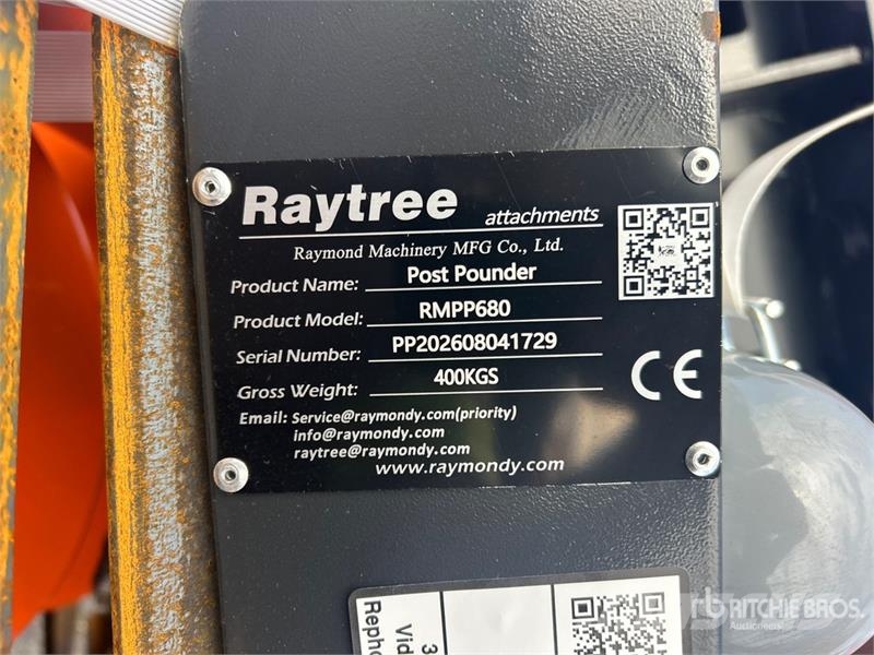 Raytree RMPP680 Skid Steer Post Driver (Unused) Fencing equipment