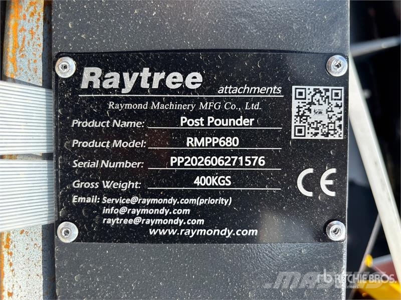 Raytree RMPP680 Skid Steer Post Driver (Unused) Fencing equipment