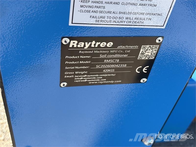  Raytree RMSC78 78 in Skid Steer Power Rake (Unused مكابس وميبسات التبن