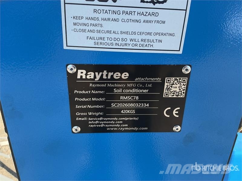 Raytree RMSC78 78 in Skid Steer Power Rake (Unused 犁耙和摊草机