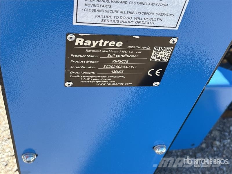  Raytree RMSC78 78 in Skid Steer Power Rake (Unused مكابس وميبسات التبن