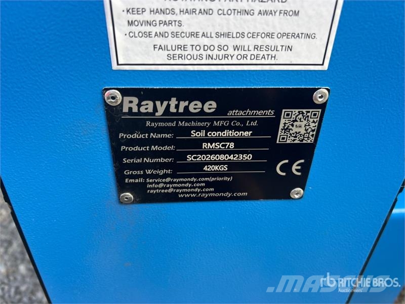 Raytree RMSC78 78 in Skid Steer Power Rake (Unused Obracače a zhrabovače sena