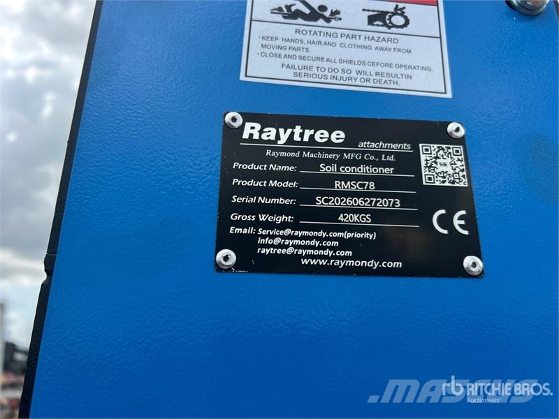 Raytree RMSC78 78 in Skid Steer Power Rake (Unused Ancinho virador