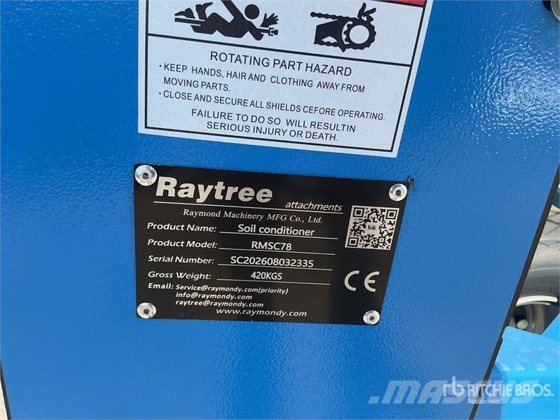 Raytree RMSC78 78 in Skid Steer Power Rake (Unused 犁耙和摊草机