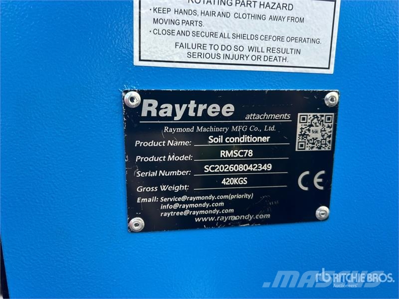  Raytree RMSC78 78 in Skid Steer Power Rake (Unused Obracače a zhrabovače sena