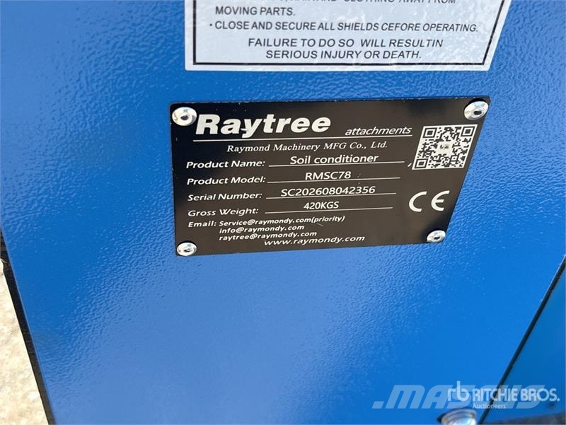  Raytree RMSC78 78 in Skid Steer Power Rake (Unused مكابس وميبسات التبن