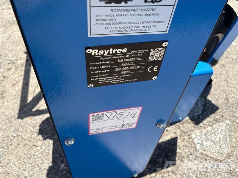  Raytree RMSC78 78 in Skid Steer Power Rake (Unused Ancinho virador