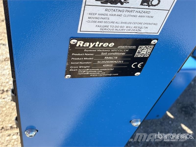  Raytree RMSC78 78 in Skid Steer Power Rake (Unused مكابس وميبسات التبن