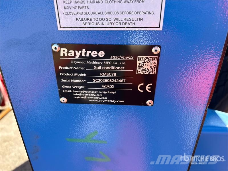 Raytree RMSC78 78 in Skid Steer Power Rake (Unused Ancinhos e espalhadores de feno
