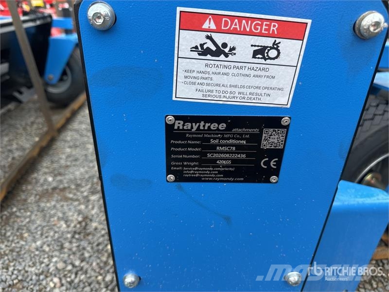 Raytree RMSC78 78 in Skid Steer Power Rake (Unused Rakes and tedders