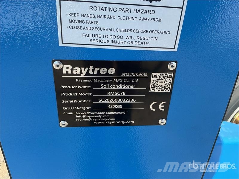 Raytree RMSC78 78 in Skid Steer Power Rake (Unused 犁耙和摊草机