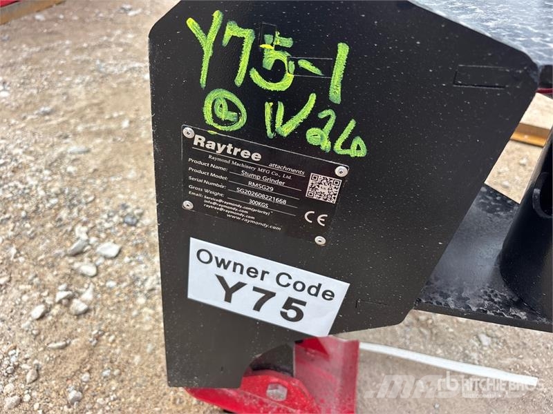 Raytree RMSG29 Skid Steer Stump Grinder (Unused) Power harrows and rototillers
