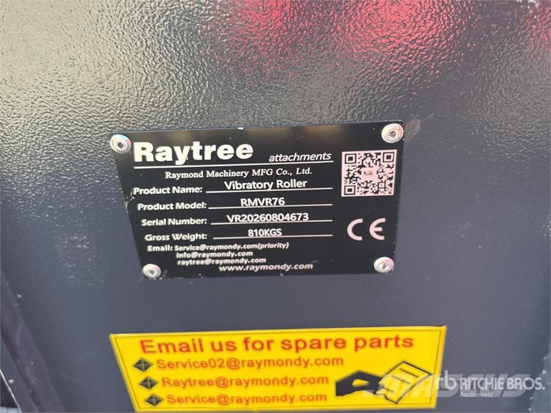 Raytree RMVR76 76 in Skid Steer Vibratory Roller ( Tromler