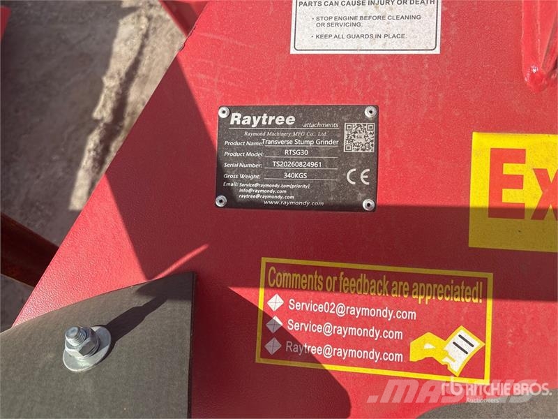 Raytree RTSG30 31 in Transverse Skid Steer Stump G Varomosios akėčios ir žemės frezos