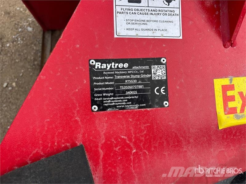 Raytree RTSG30 31 in Transverse Skid Steer Stump G Rotorkopeggen / rototillers