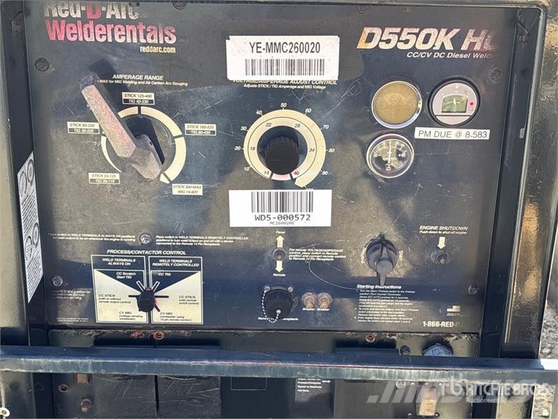 Red-D-Arc D550K 500 A Skid-Mounted Multi-Process E Welding Equipment
