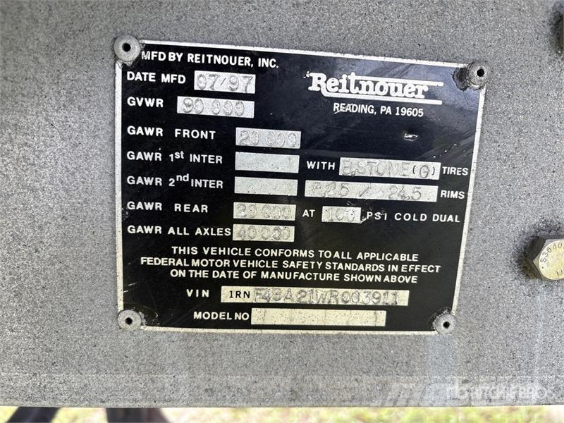 Reitnouer 48 ft T/A Spread Axle Flatbed Trailer Remorque ridelle