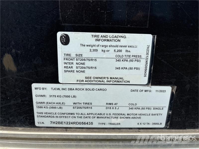  Rock Solid 12 ft T/A Enclosed Trailer Furgoonhaagised