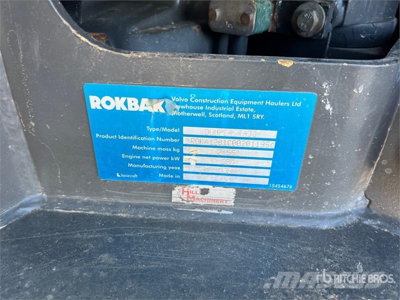 Rokbak RA30 Articulated Dump Truck Caminhão basculante articulado ADT
