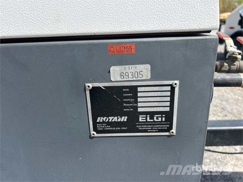 Rotair D185T4F 185 cfm Mobile Air Compressor Compressori