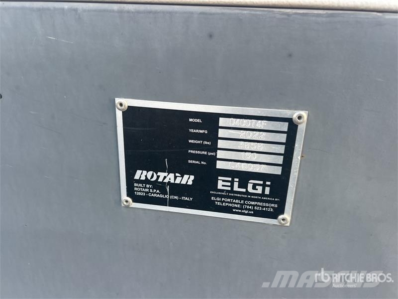 Rotair D400T4F 400 cfm Mobile Air Compressor Kompresszorok