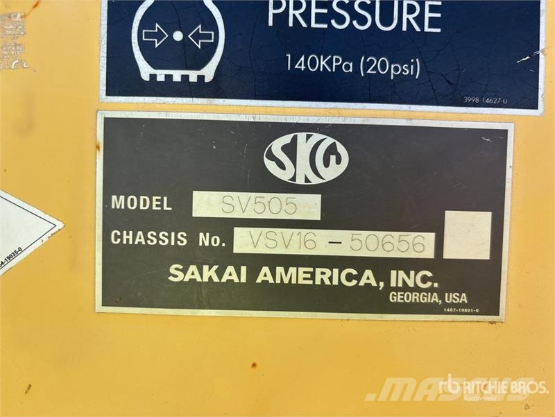 Sakai SV505 Padfoot Drum Compactor Single drum rollers
