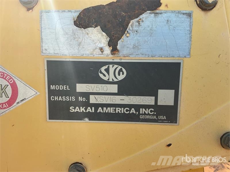 Sakai SV510T Padfoot Drum Compactor مداحل أحادية الأسطوانة