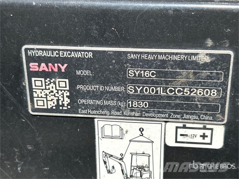 Sany SY16C Mini Excavator Minikaivukoneet < 7t