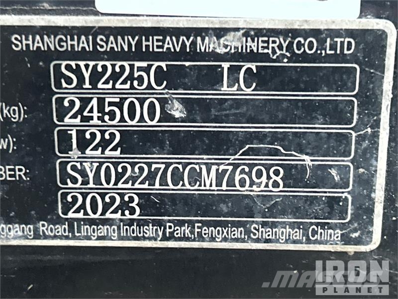 Sany SY225C LC Tracked Excavator Raupenbagger