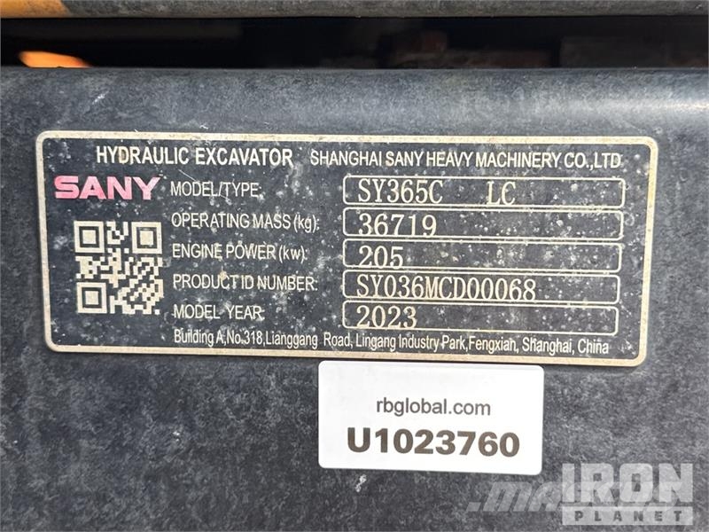 Sany SY365C LC Tracked Excavator Raupenbagger