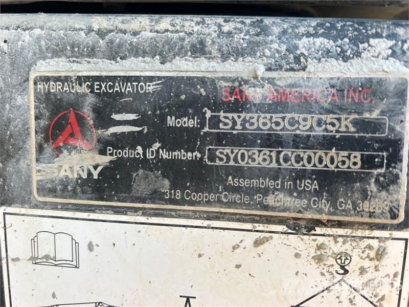 Sany SY365C9C5K Tracked Excavator Crawler excavators