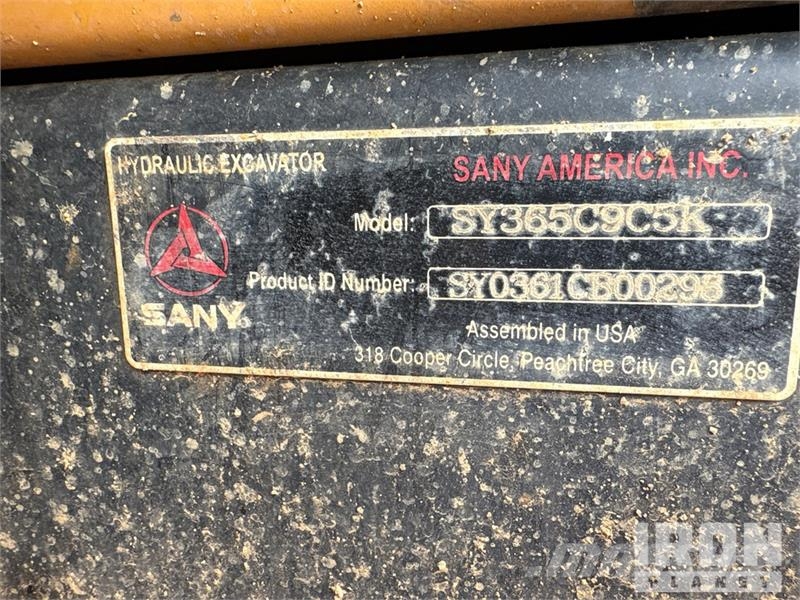 Sany SY365CLC Tracked Excavator Kāpurķēžu ekskavatori