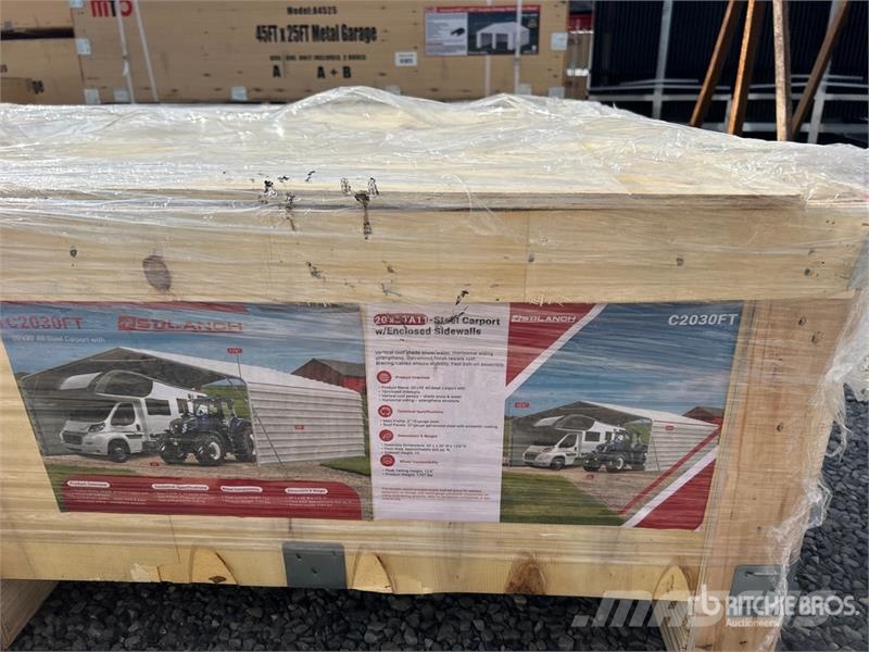 SDGRAND SDLC2030FT 20 ft x 30 ft Enclosed Carport 철골 건물