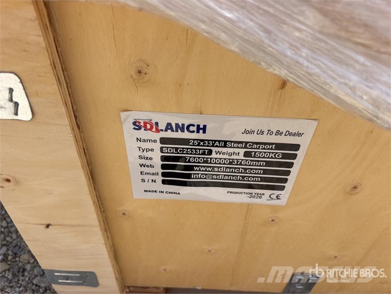  SDL2533DGMS 25 ft x 33 ft Double Garage Metal Stor المباني الإطار الصلب
