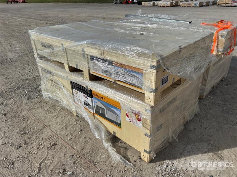  SDL2533DGMS 25 ft x 33 ft Double Garage Metal Shed Stålrammer