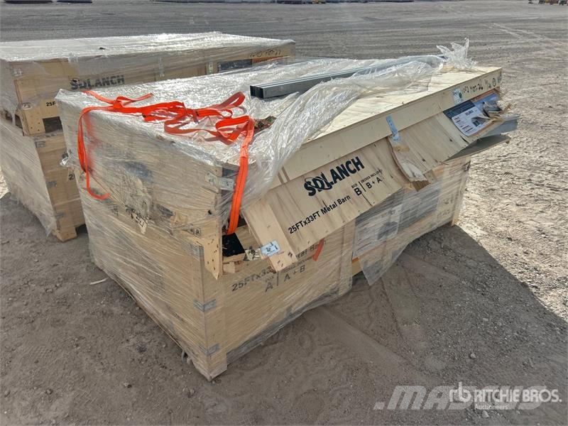  SDL2533DGMS 25 ft x 33 ft Double Garage Metal Shed Stålrammer