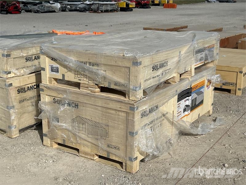  SDL2533DGMS 25 ft x 33 ft Double Garage Metal Shed Stålrammer