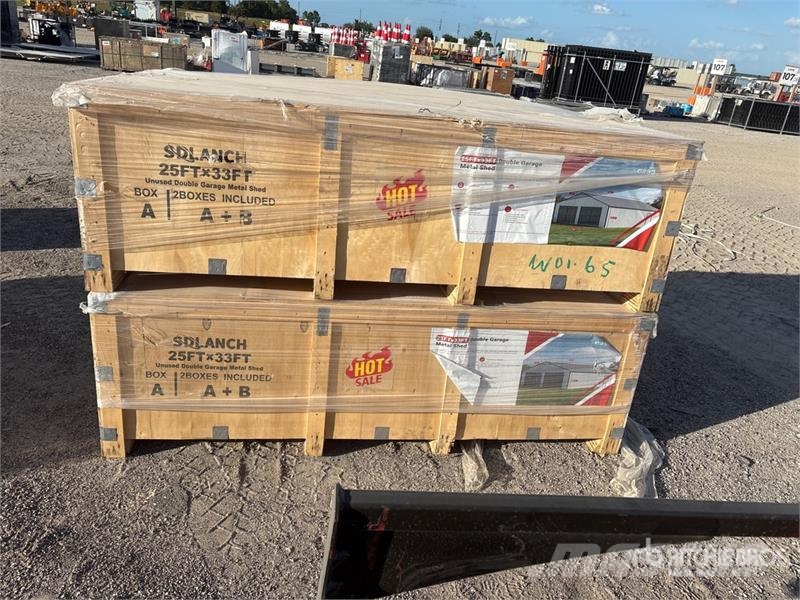  SDL2533DGMS Double Garage Metal Shed (Unused) Steel frame buildings