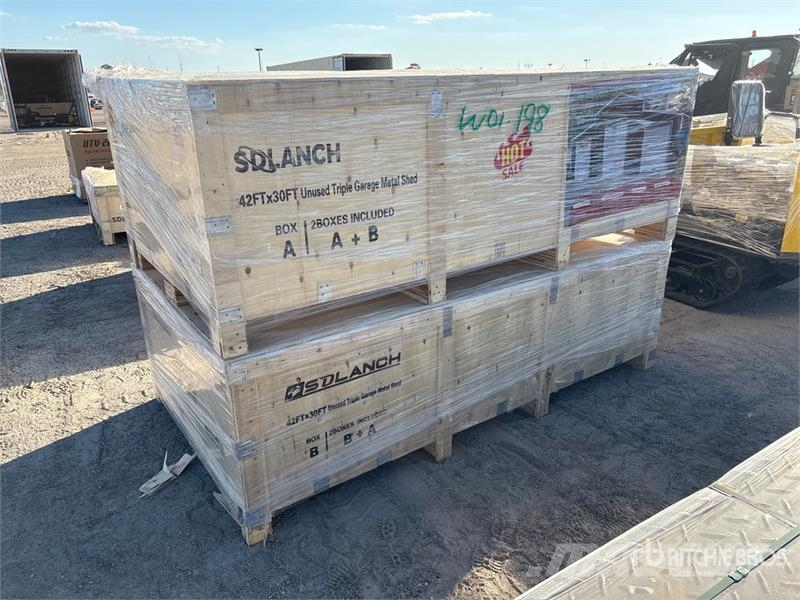 SDL4230TGMS Triple Garage Metal Shed (Unused) Čelični okviri za građevine