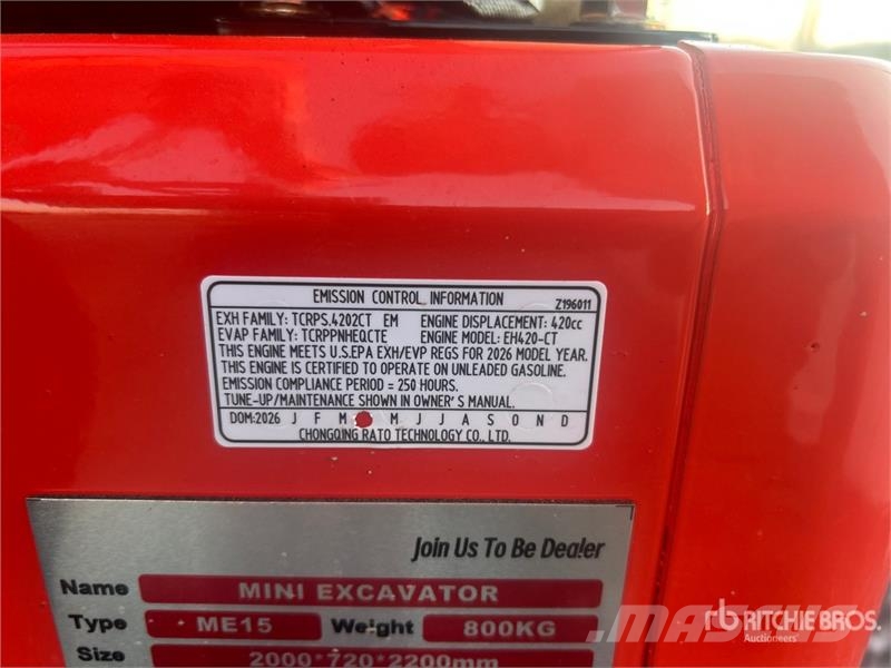  SDLANCH ME15 Mini Excavator (Unused) 小型挖掘机