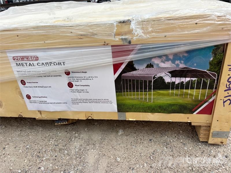 SDLANCH SDLC2040FT 20 ft x 40 ft Carport (Unused) 鋼架建築