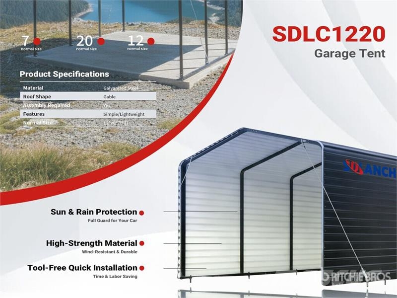  SDLC1220 12 ft x 20 ft Carport (Unused) Čelični okviri za građevine