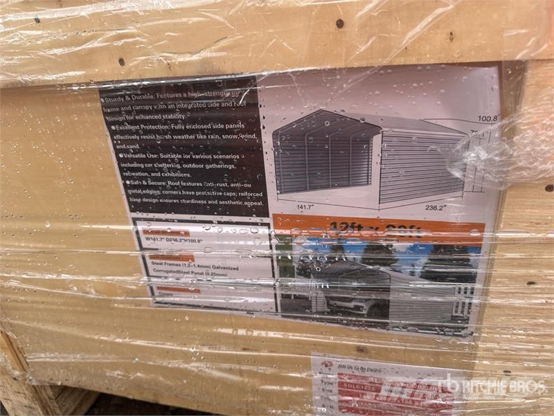 SDLC1220 12 ft x 20 ft Carport (Unused) Stalen constructies