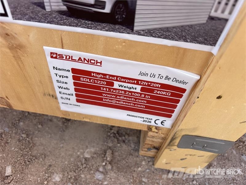  SDLC1220 12 ft x 20 ft Carport (Unused) Teraskonstruktsiooniga ehitised