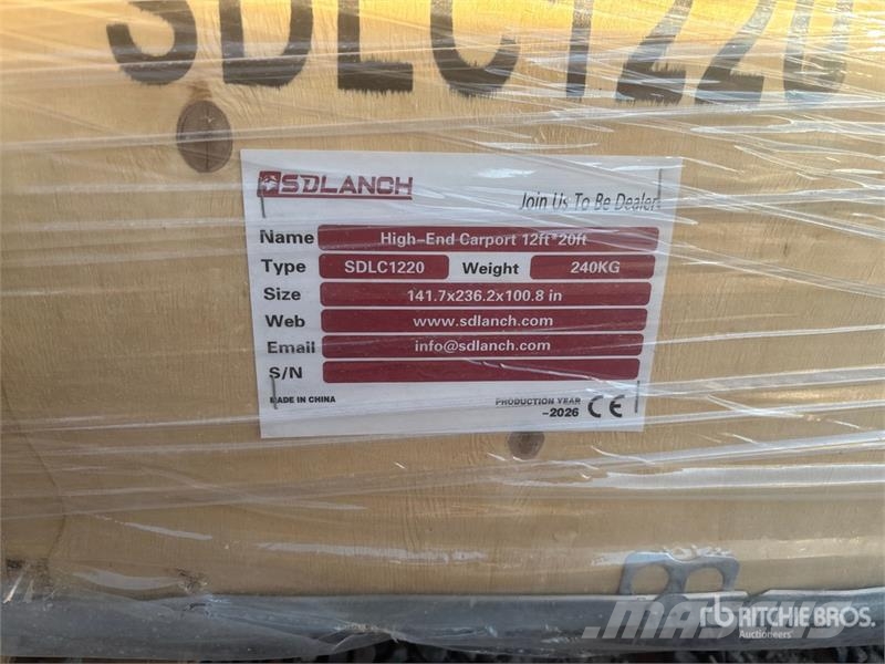 SDLC1220 12 ft x 20 ft Carport (Unused) Hangar