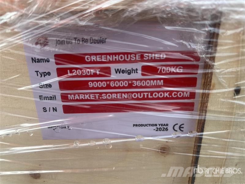 SDLC2030FT 20 ft x 30 ft Enclosed Carport (Unused) Stalen constructies