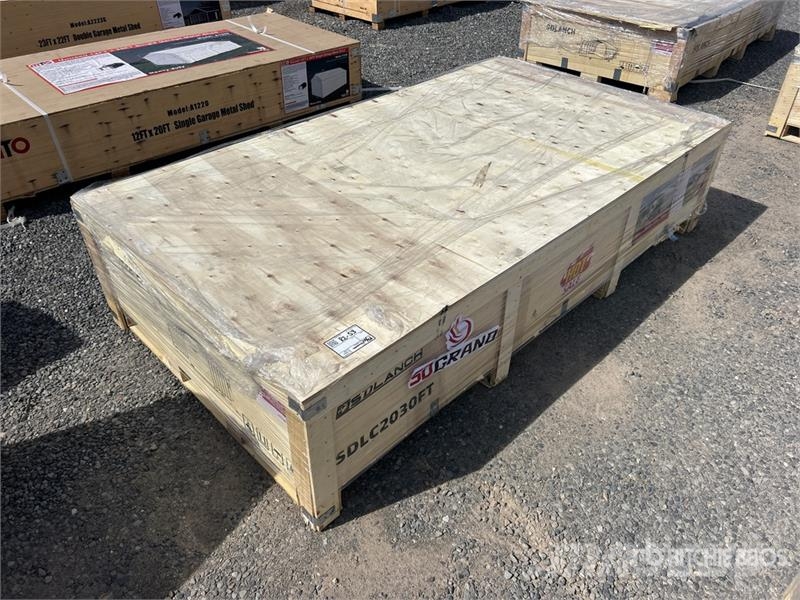  SDLC2030FT 20 ft x 30 ft Enclosed Carport (Unused) Stahlrahmenaufbauten